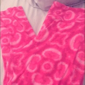 TC Hot Pink LulaRoe Tie Dye Leggings EEEUC